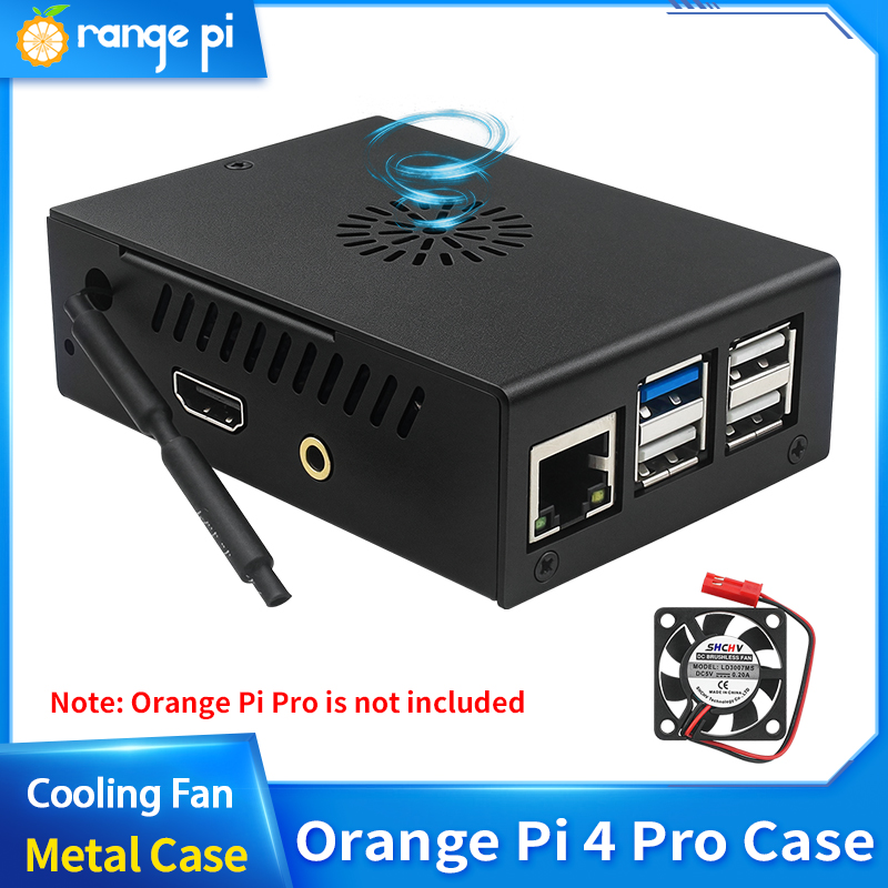 Pi 4 Case - Metalowa obudowa Orange Pi 4 Pro,