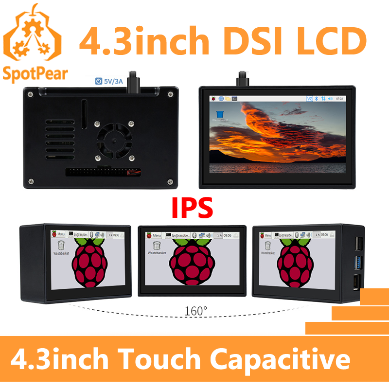 Pi 5 Case - Wyświetlacz DSI Raspberry Pi 4,3 cala