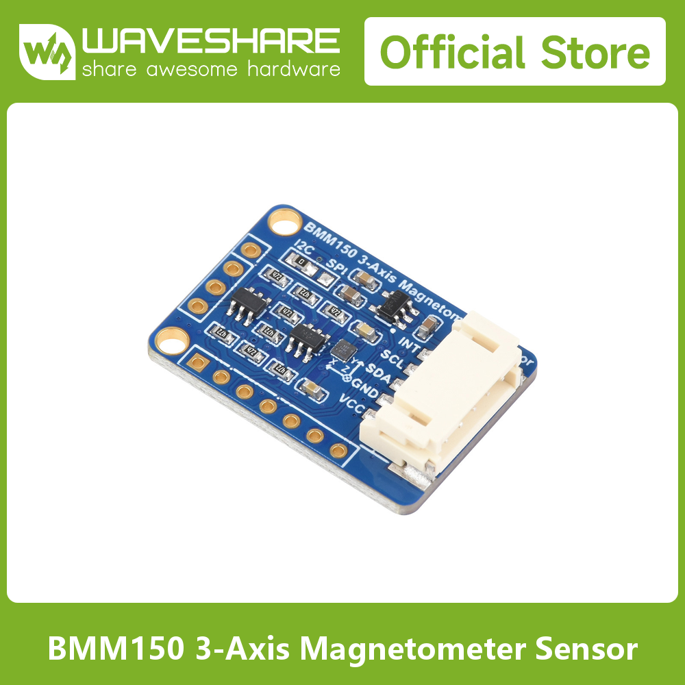 Raspberry Pi - Waveshare BMM150 3-osiowy czujnik magnetometru, cyfrowy